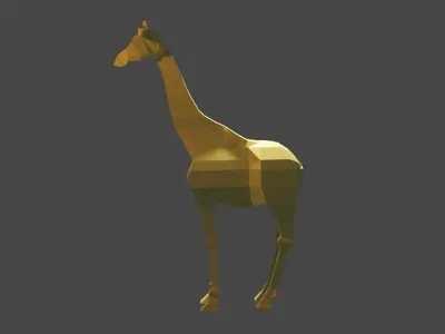 Low-Poly Giraffe Free low-poly 3D model