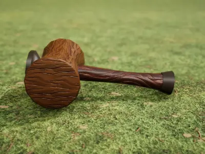 Stylized Hammer Free low-poly 3D model