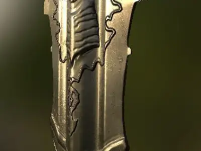 Fantasy Realistic Shield 1 Low-poly 3D model