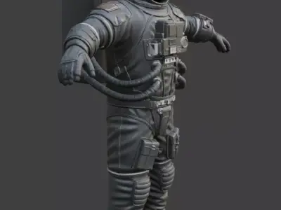 Realistic Astronaut Space Suit 3D model get