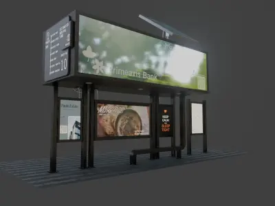 Bus Station Free 3D model