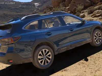 Subaru Outback 2025 Blue Dirty 3D model