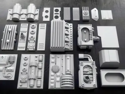 Greeblie Kitbash Set 1 3D model