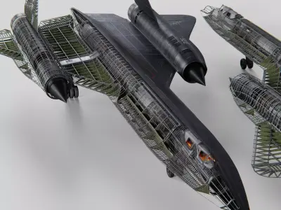 Lockheed Sr 71 Blackbird 3D model