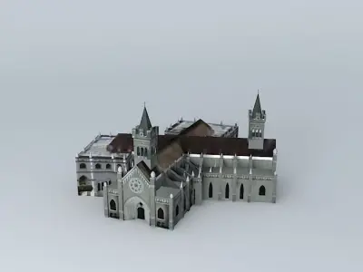 Cathedral St Peter the Apostle San Pedro de Macoris Dominic... Free 3D model