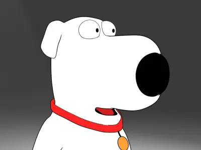 Brian Griffin 3d line-art 3D model