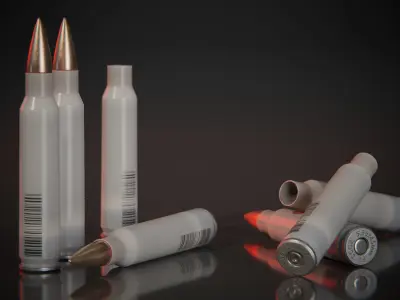 556x45mm Nato Bullets Low-poly 3D model