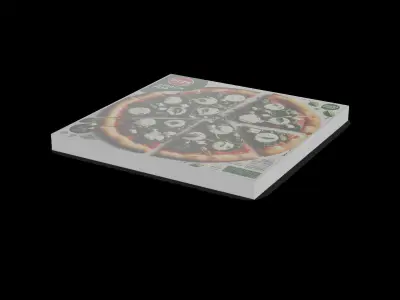 Pasties dumplings and pizzas Spinach and Feta Pizza Low-poly 3D model
