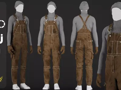 Fishing clothes for marvelous designer 3D model