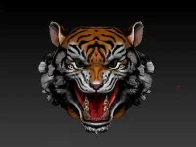 Tiger head 3D model