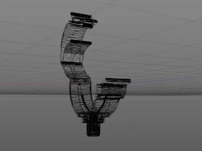 Clip clamp and anchor Low-poly 3D model