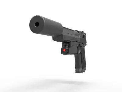 Desert Eagle pistol from the movie Universal Soldier 1992 3D model