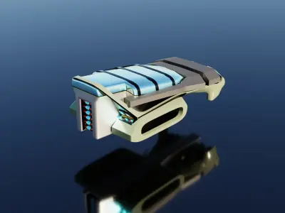 Simplistic Flying Vehicle 18 Low-poly 3D model