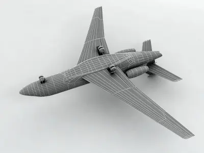  Dassault Falcon 7X Aircraft Low-poly 3D model