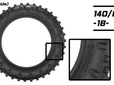 Metzeler Enduro Tires FIM 3D model