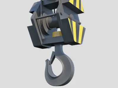 Crane Hook 3D model 3D model