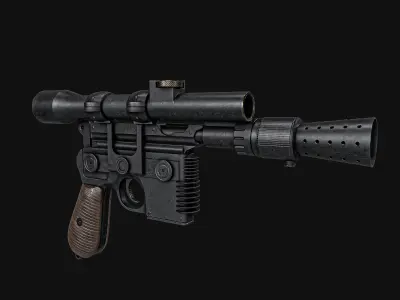 Star Wars  DL-44 Heavy Blaster Pistol Low-poly 3D model