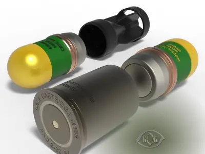 M430 40mm Projected Grenade Bomb for FPV drones Shell Cartridge 3D model