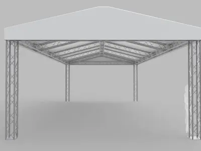 Rectangular Tent 12x6 Meters 3D model
