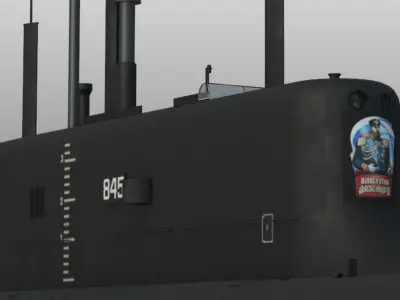 Project 955A Borei A class submarine 3D model