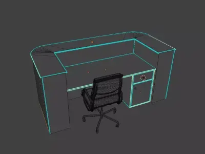 Office Reception Desk 3D model