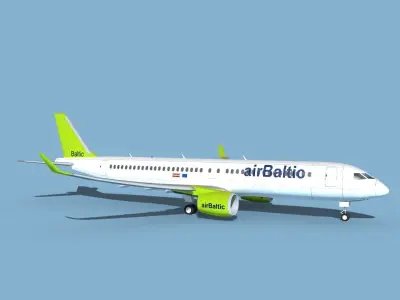 Airbus A220-300 Air Baltic 3D model
