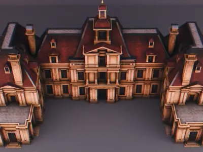 Chateau de Maisons-Laffitte Low-poly 3D model