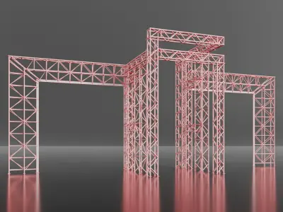 Steel constructions 3D model