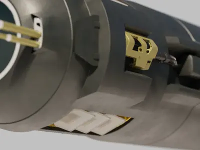 SciFi Missile Torpedo Set 3D model