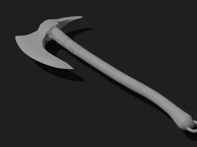 Viking axe 6 Low-poly 3D model