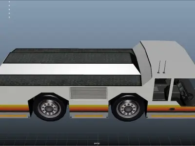 Airport Pushback Truck Low-poly 3D model