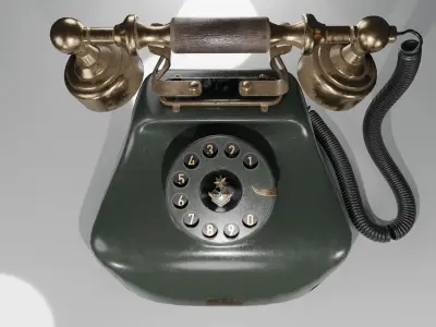 Old Telephone  Low-poly 3D model
