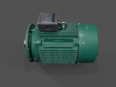 electrical machinery Low-poly 3D model