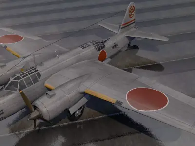 Nakajima Ki-49 Donryu - aka Helen 3D model