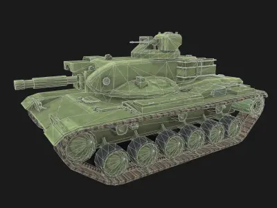 Tank M60A2 Low-poly 3D model