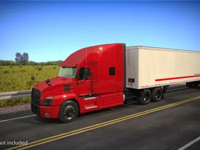 Semi Truck with Trailer Generic 3D model