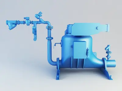Ash vessel PN pump Low-poly 3D model