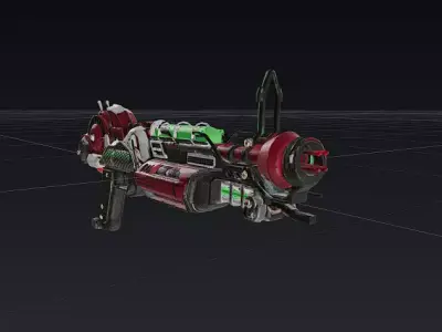 Futuristic Sci-Fi Laser Gun 3D Model Flux Talon 3D model