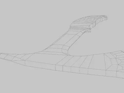 Tomahawk low-poly axe Free low-poly 3D model