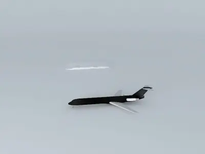 Golden Jet McDonnel Douglas Free 3D model