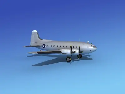 Boeing 307 Stratoliner US Army Air Corps 1 3D model