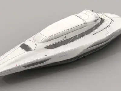 Space yacht 3D model
