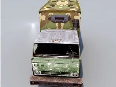 truck low poly for game Low-poly 3D model