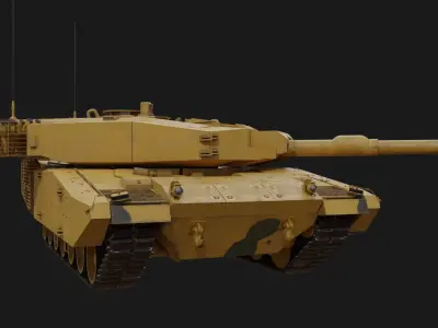 Leopard 2a4-t1 Low-poly 3D model