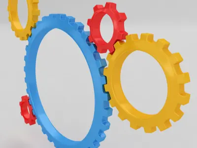 Mechanical gears 3d model 3D model