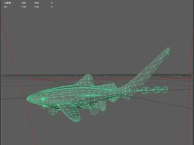 Shark Low-poly 3D model