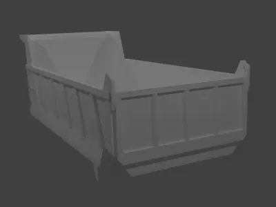 Dump Trunk for Trucks Low-poly 3D model