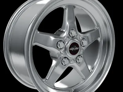Race Star Industries Wheel Drag Star Polished 3D model