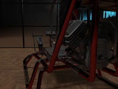 Ultralight Helicopter Mosquito Mk III Low-poly 3D model