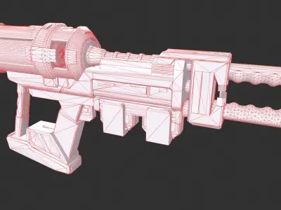 Photon Phaser Gun Low-poly 3D model
